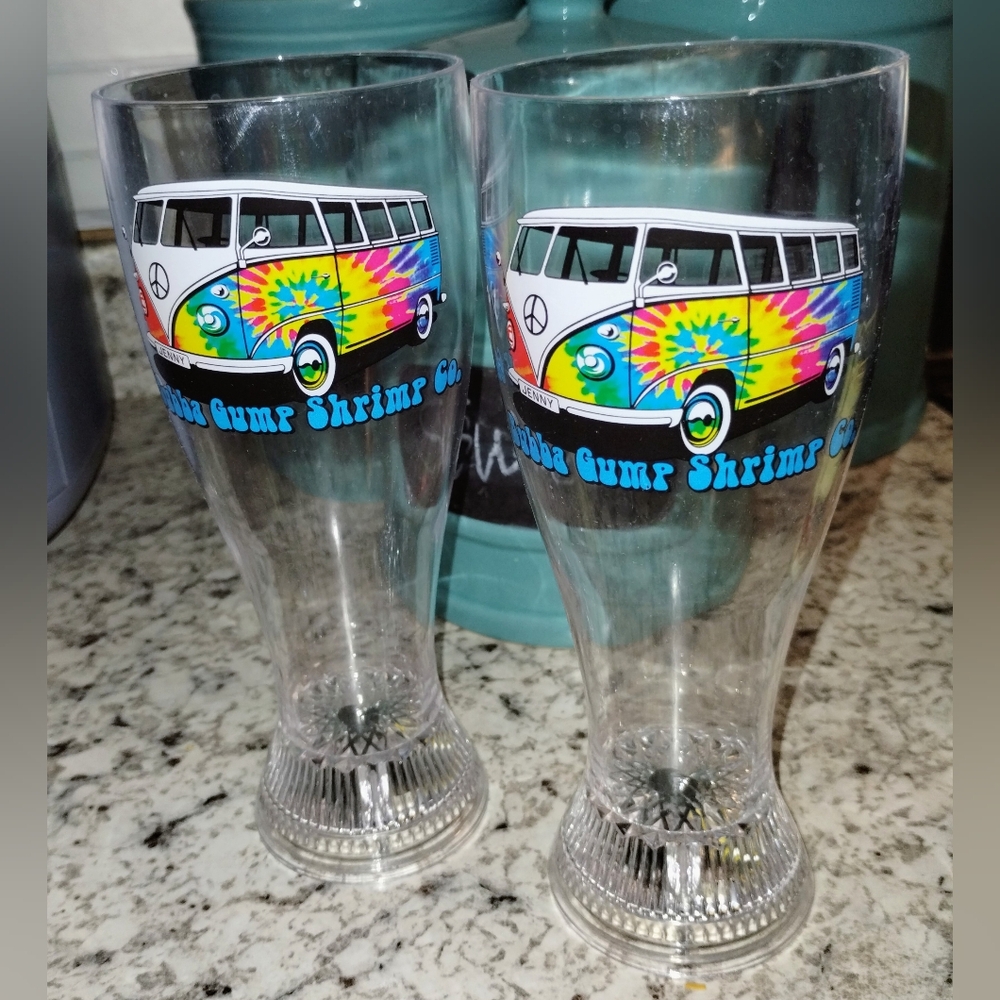 Bubba Gump Shrimp Co. Tie-Dye VW Bus Pilsner Glass (Set of 2)
